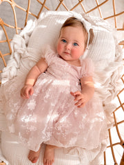 Isla Rose Light Pink Baby Dress - A Little Lacey