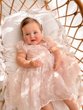 Isla Rose baby pink dress for weddings birthdays and family photos