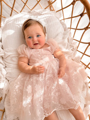 Isla Rose Light Pink Baby Dress - A Little Lacey