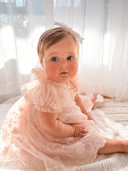 Isla Rose Light Pink Baby Dress - A Little Lacey