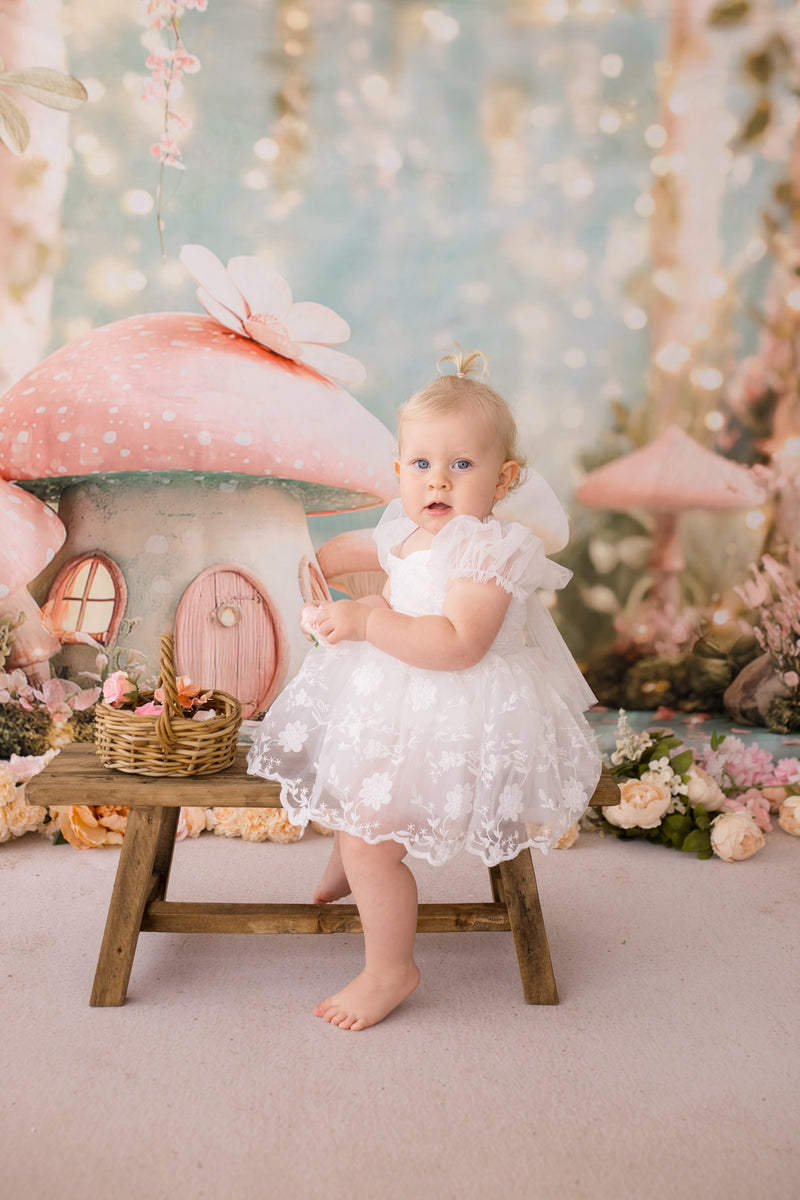 Isla Rose White Baby Dress - A Little Lacey
