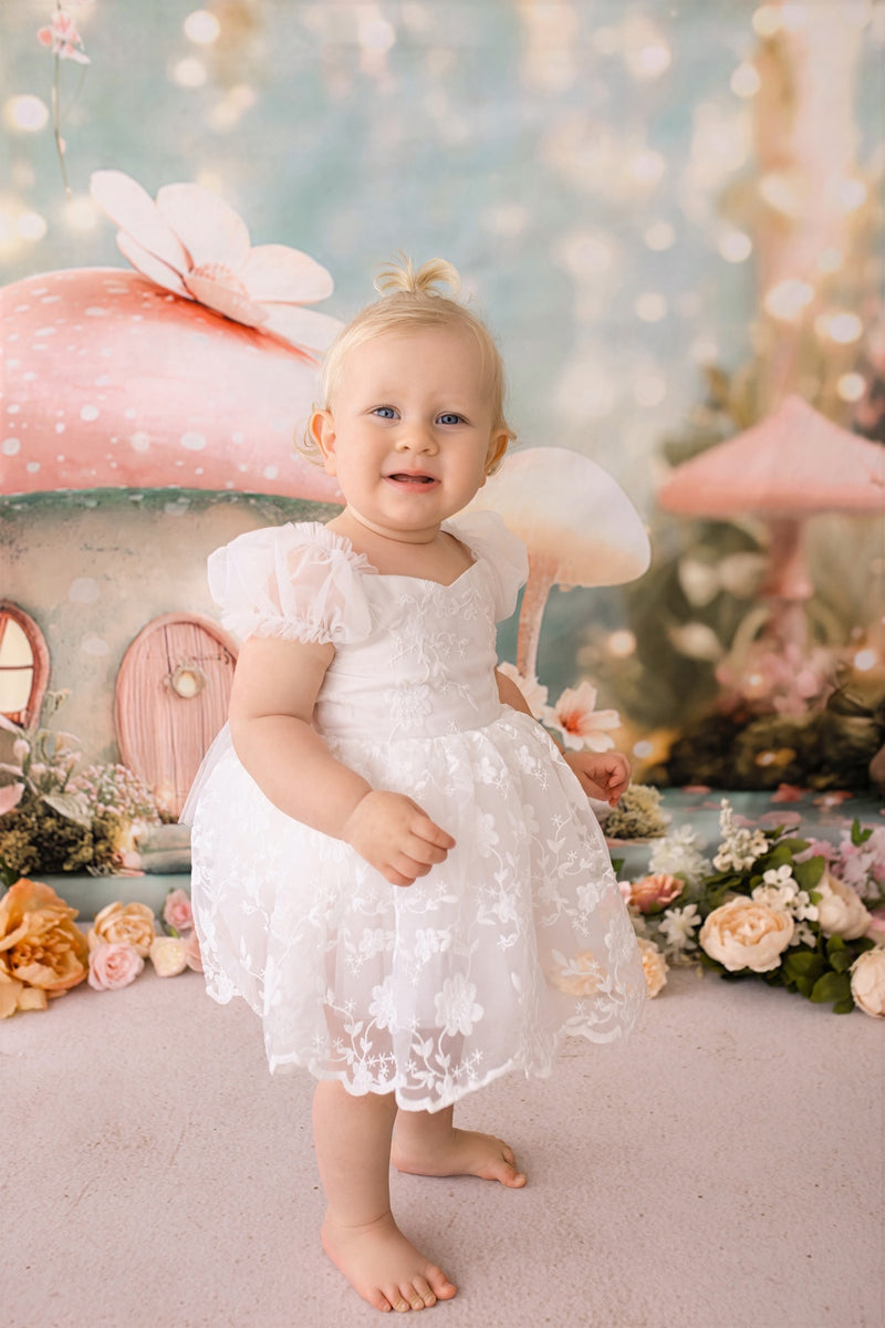 Isla Rose White Baby Dress - A Little Lacey