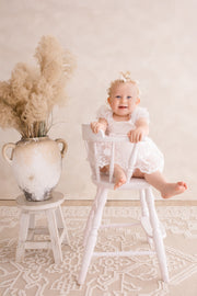 Isla Rose White Baby Dress - A Little Lacey