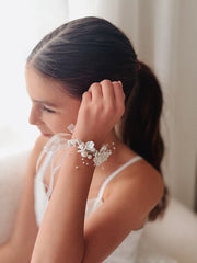 Ivory Pearl Wrist Corsage - A Little Lacey