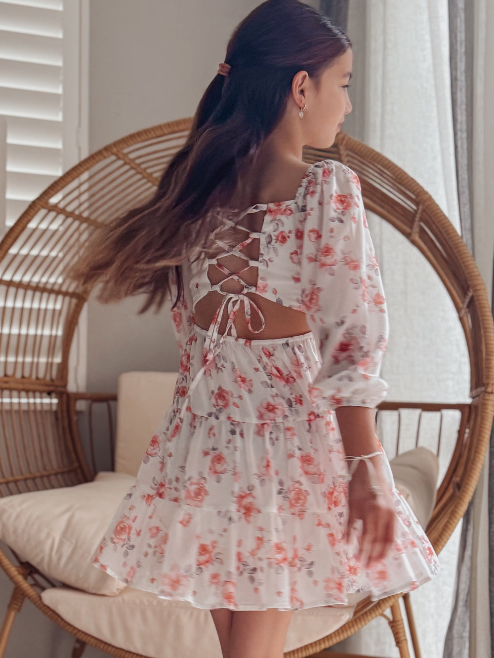 Jessa Girls Long Sleeve Floral Dress - Girls Boho Dresses
