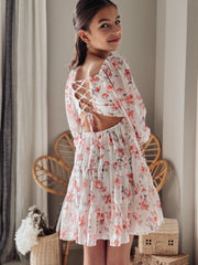 Jessa Girls Long Sleeve Floral Dress - A Little Lacey