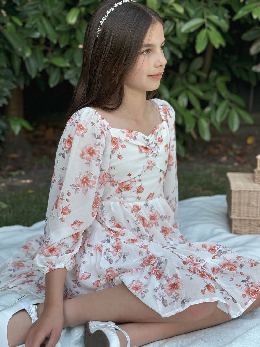 Jessa Girls Long Sleeve Floral Dress - A Little Lacey · Photo 7 of 7