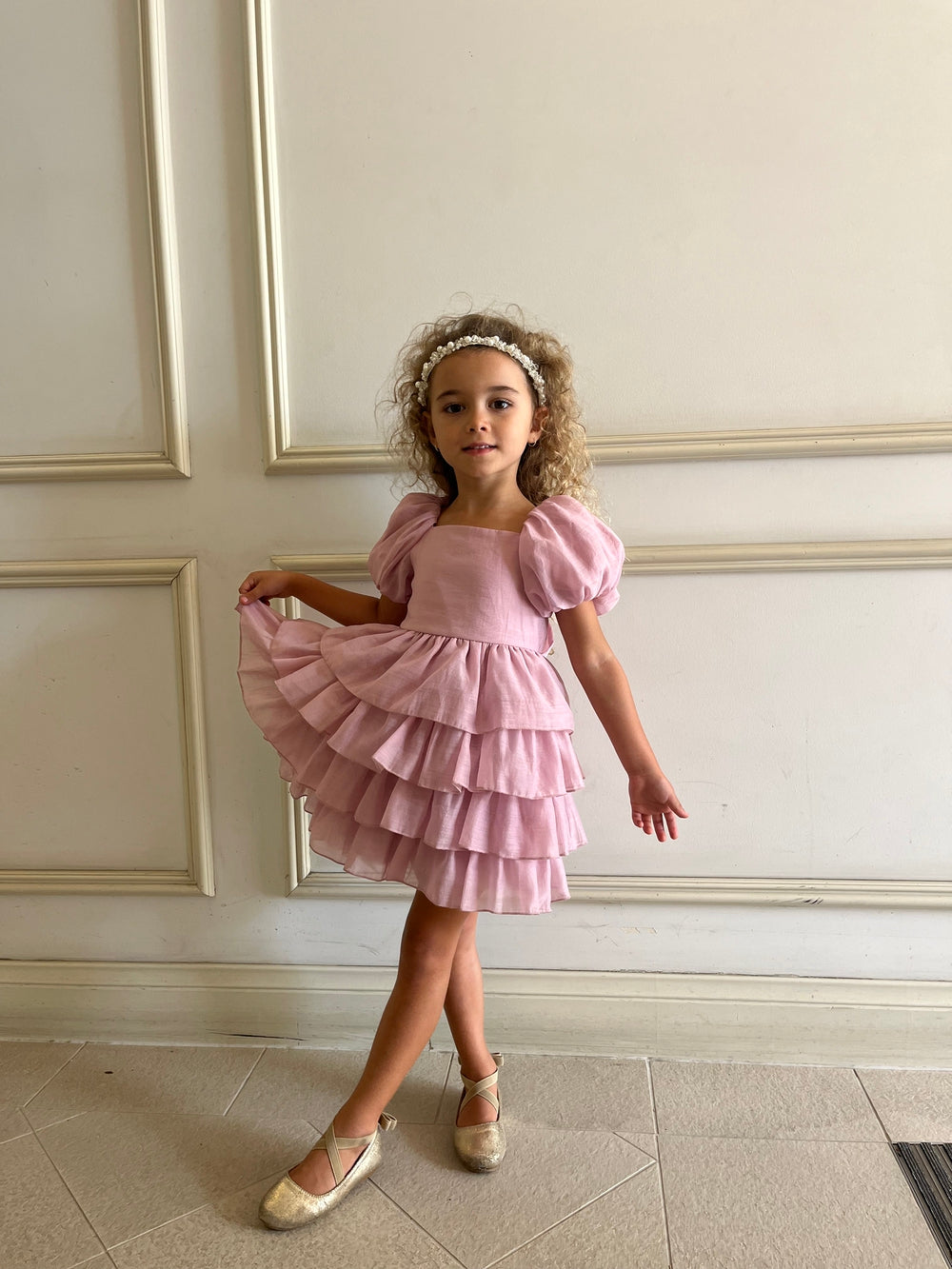 Josie Dusty Pink Girls Dress - A Little Lacey · Photo 9 of 17