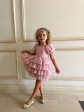 Josie Dusty Pink Girls Dress - A Little Lacey · Photo 9 of 17