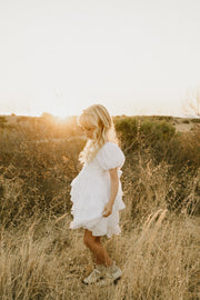 Josie Layered White Girls Dress SIZE 6 - A Little Lacey