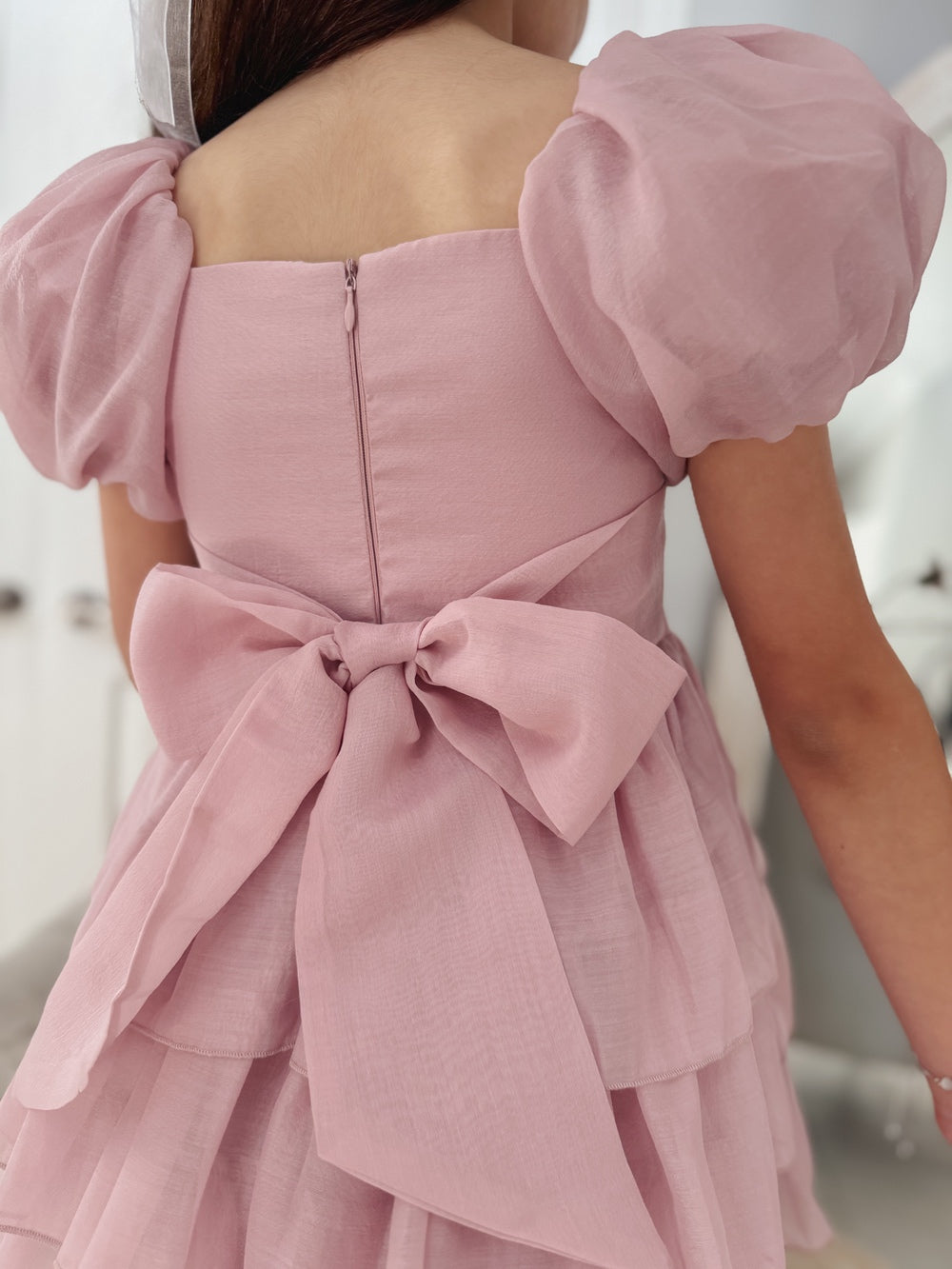 Josie Dusty Pink Girls Dress - A Little Lacey · Photo 14 of 17