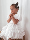 Josie Layered White Girls Dress - A Little Lacey · Photo 6 of 15