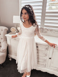 Juliette Cream Flower Girl Midi Dress - A Little Lacey · Photo 3 of 11