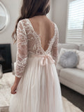 Juliette Ivory Flower Girl Dress - Full Length - A Little Lacey · Photo 8 of 9