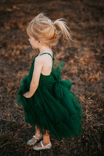 Green christmas hotsell dress girls