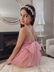 Junie Dusty Rose Girls Dress - A Little Lacey