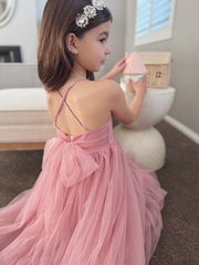 Junie Dusty Rose Girls Dress - A Little Lacey