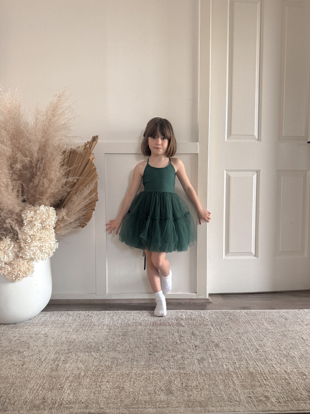 Juniper Girls Green Christmas Dress