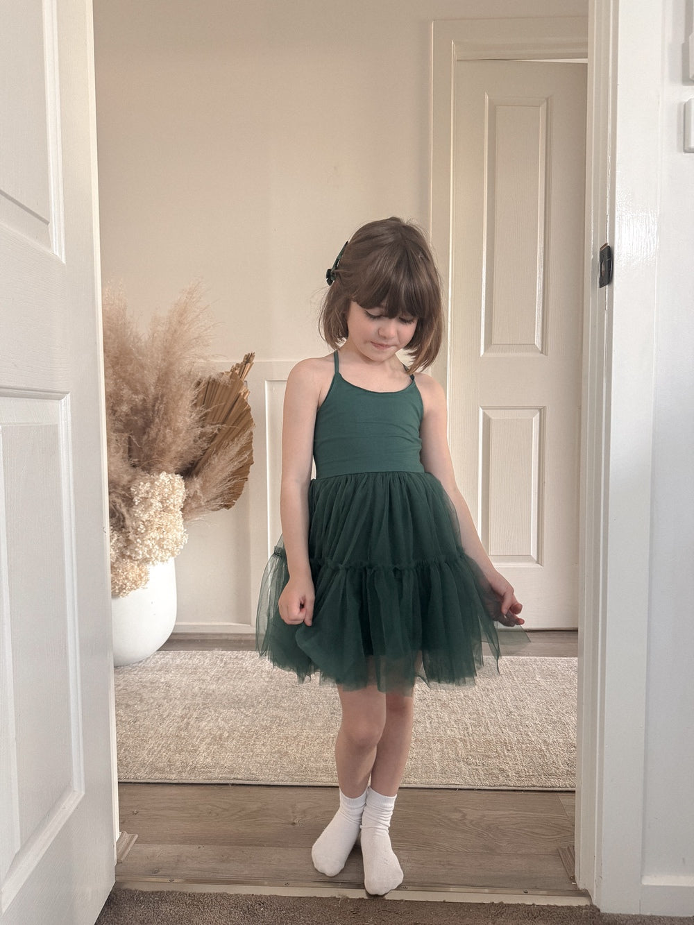 Juniper Girls Green Christmas Dress