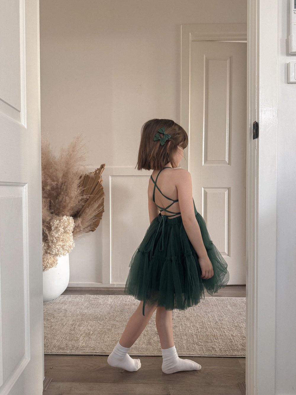 Juniper Girls Green Christmas Dress