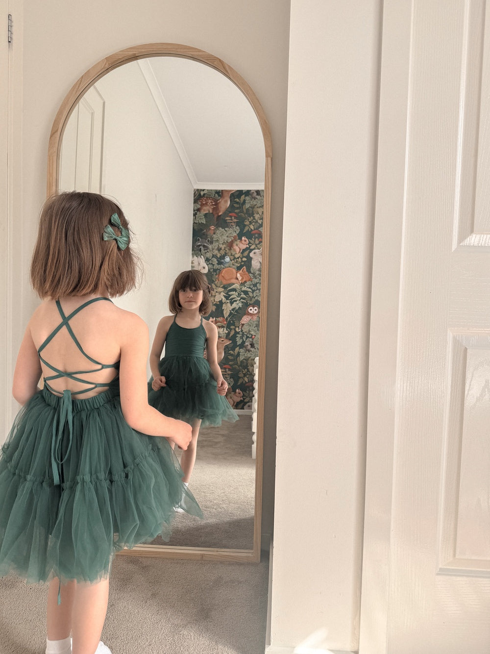 Juniper Girls Green Christmas Dress