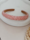 Girls pink headband for special occasions