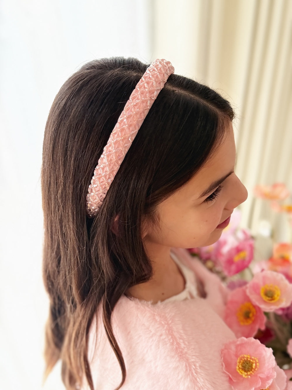 Juliette dusty pink beaded headband