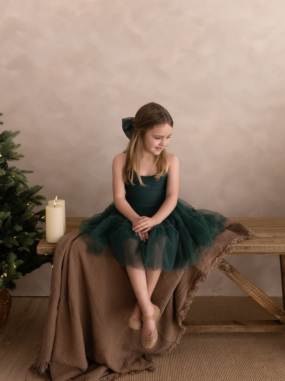 Juniper Girls Green Christmas Dress - A Little Lacey · Photo 9 of 26