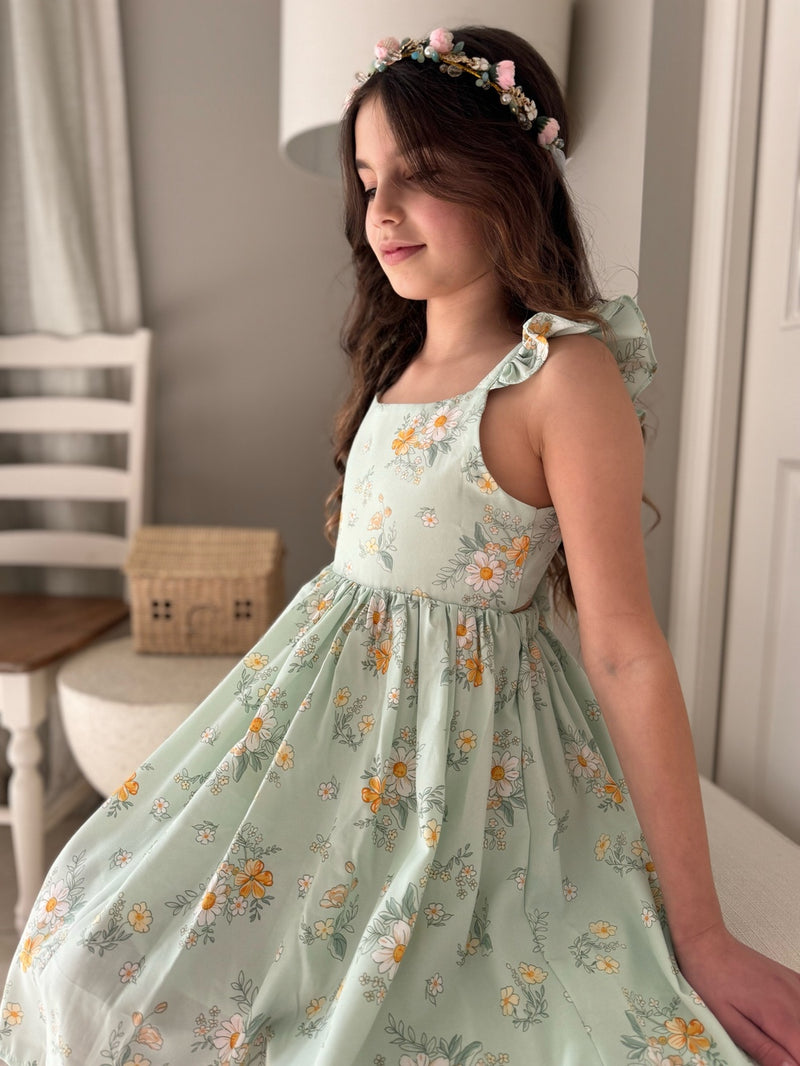 Katie Girls Floral Dress - A Little Lacey