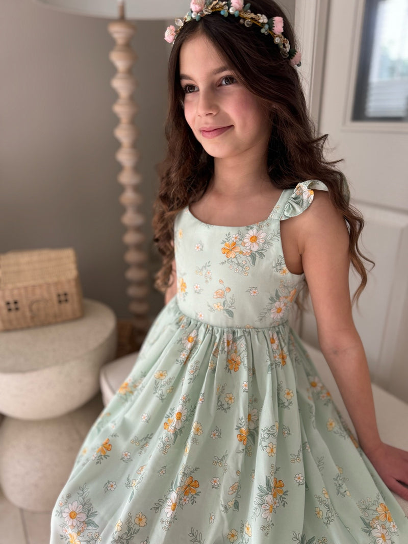 Katie Girls Floral Dress - A Little Lacey