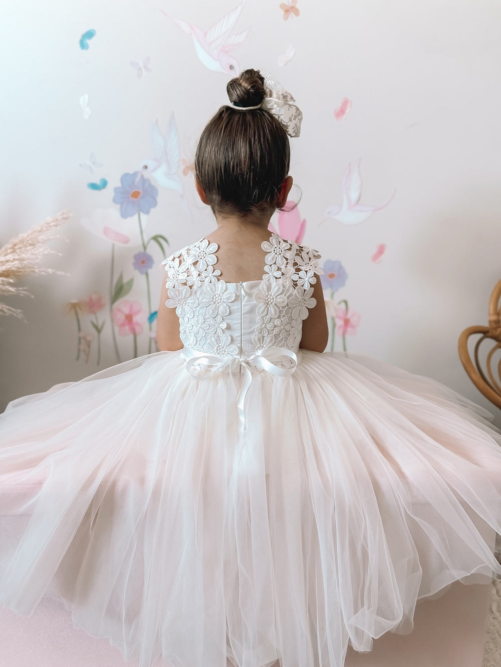 Layla Girls White Tutu Dress - Girls White Dresses