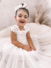 Layla Girls White Tutu Dress - A Little Lacey