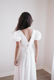 Leia Girls White Communion Dress - A Little Lacey