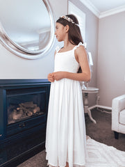 Leilani Girls White Dress - A Little Lacey