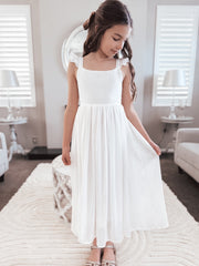 Leilani Girls White Dress - A Little Lacey