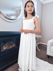 Leilani Girls White Dress - A Little Lacey