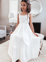 Leilani Girls White Dress - A Little Lacey