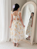 Leilani Girls Spring Floral Dress – pastel floral chiffon graduation dress by A Little Lacey