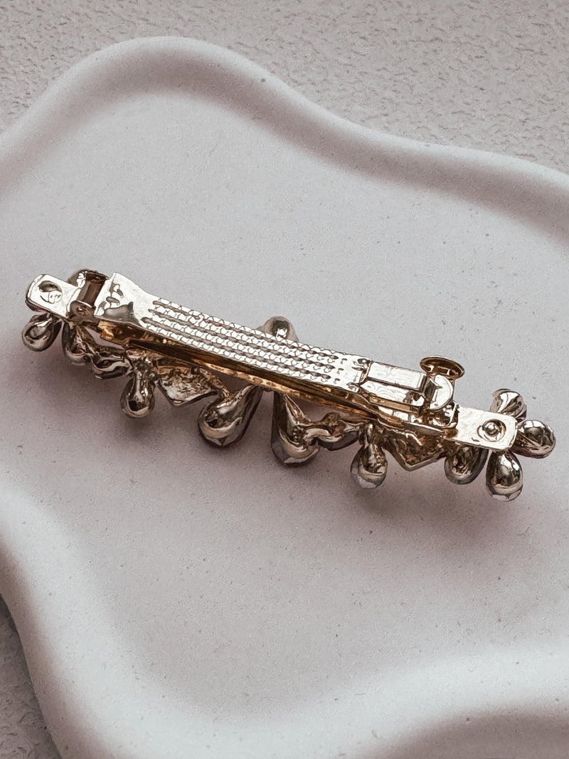 Lila Crystal Girls Barrette