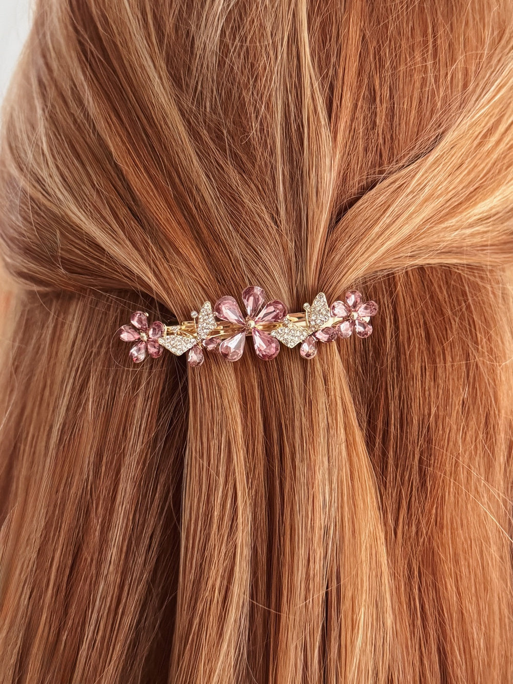 Lila Crystal Girls Barrette