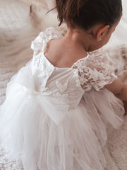 Lila White Embroidered Baby Dress - A Little Lacey