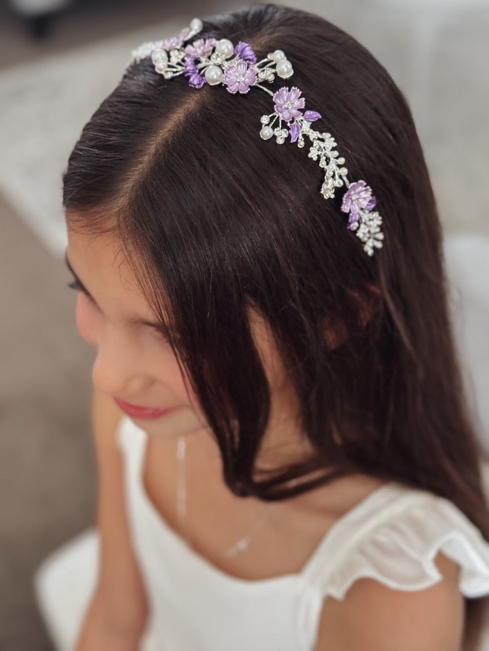 Lilac Bloom Girls Headband
