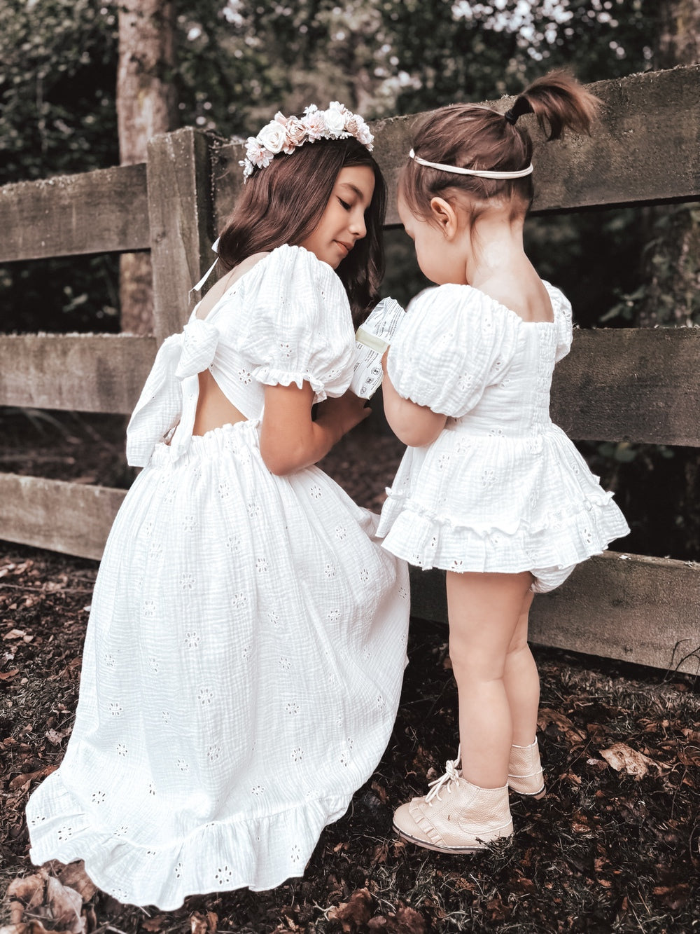 Lily White Puff Sleeve Baby Romper