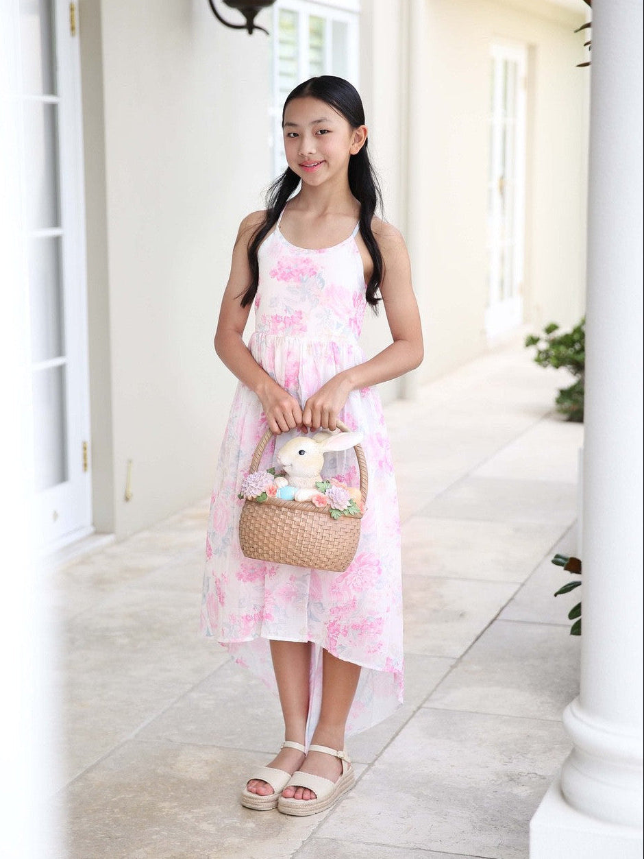 elegant pink dress for girls celebrations