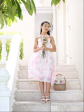pink girls dress for family photos