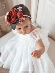 Noa Girls White Embroidered Dress - A Little Lacey