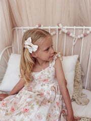 Lucinda Floral Pigtail Bows - A Little Lacey