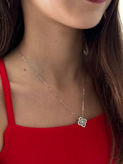 Lucky Charm Girls Silver Necklace - A Little Lacey
