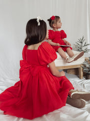 Lucy Girls Red Christmas Dress - A Little Lacey