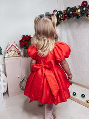 Lucy Baby Girls Red Christmas Dress - A Little Lacey